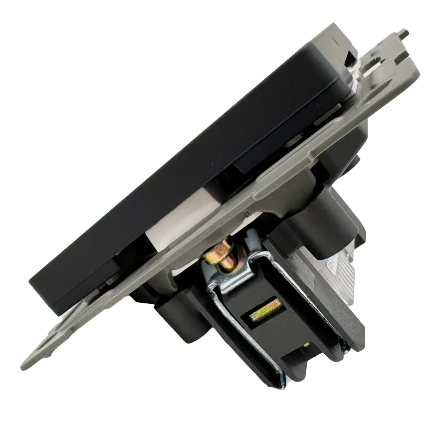 Розетка RJ45 2-я тёмн. серая Софт-тач